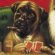 Poker playing dog